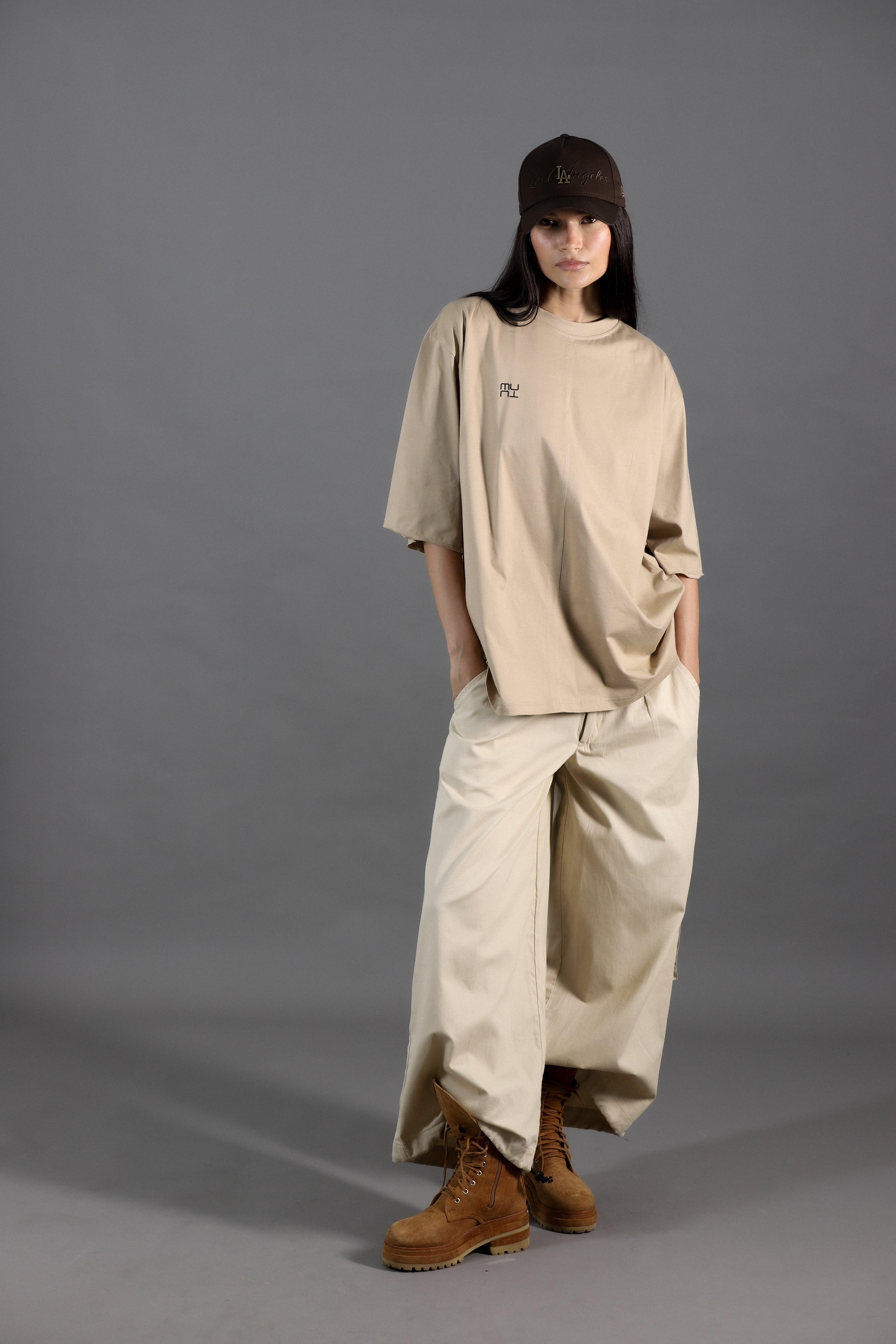High Neck OVERSIZED Unisex T-shirt - MUTU Brand