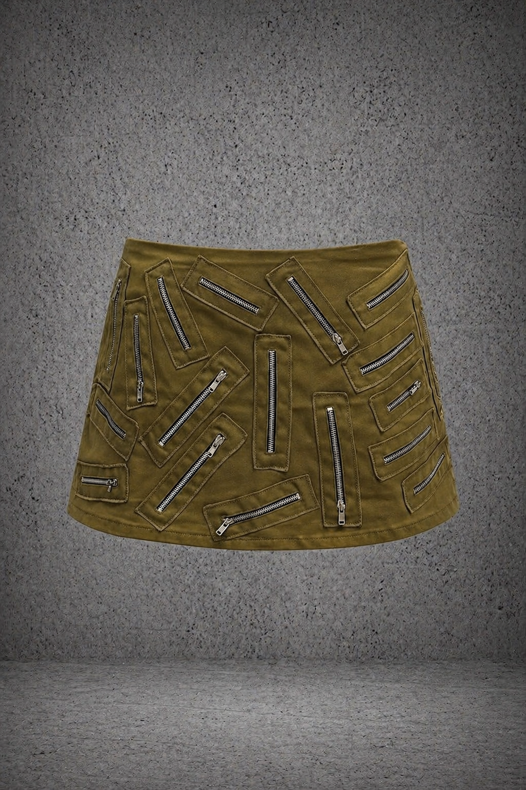 ZIPPER MINI SKIRT