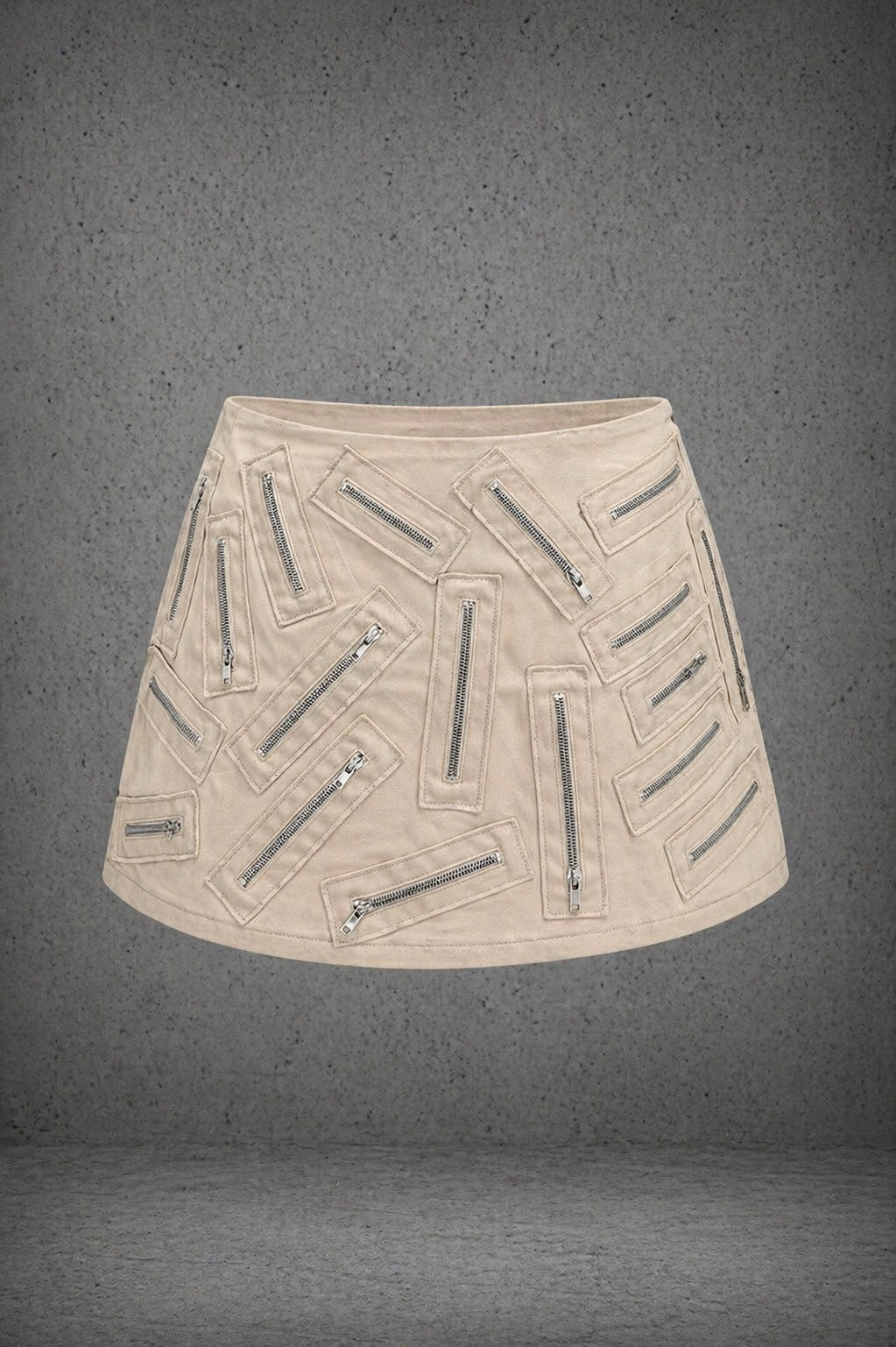 ZIPPER MINI SKIRT