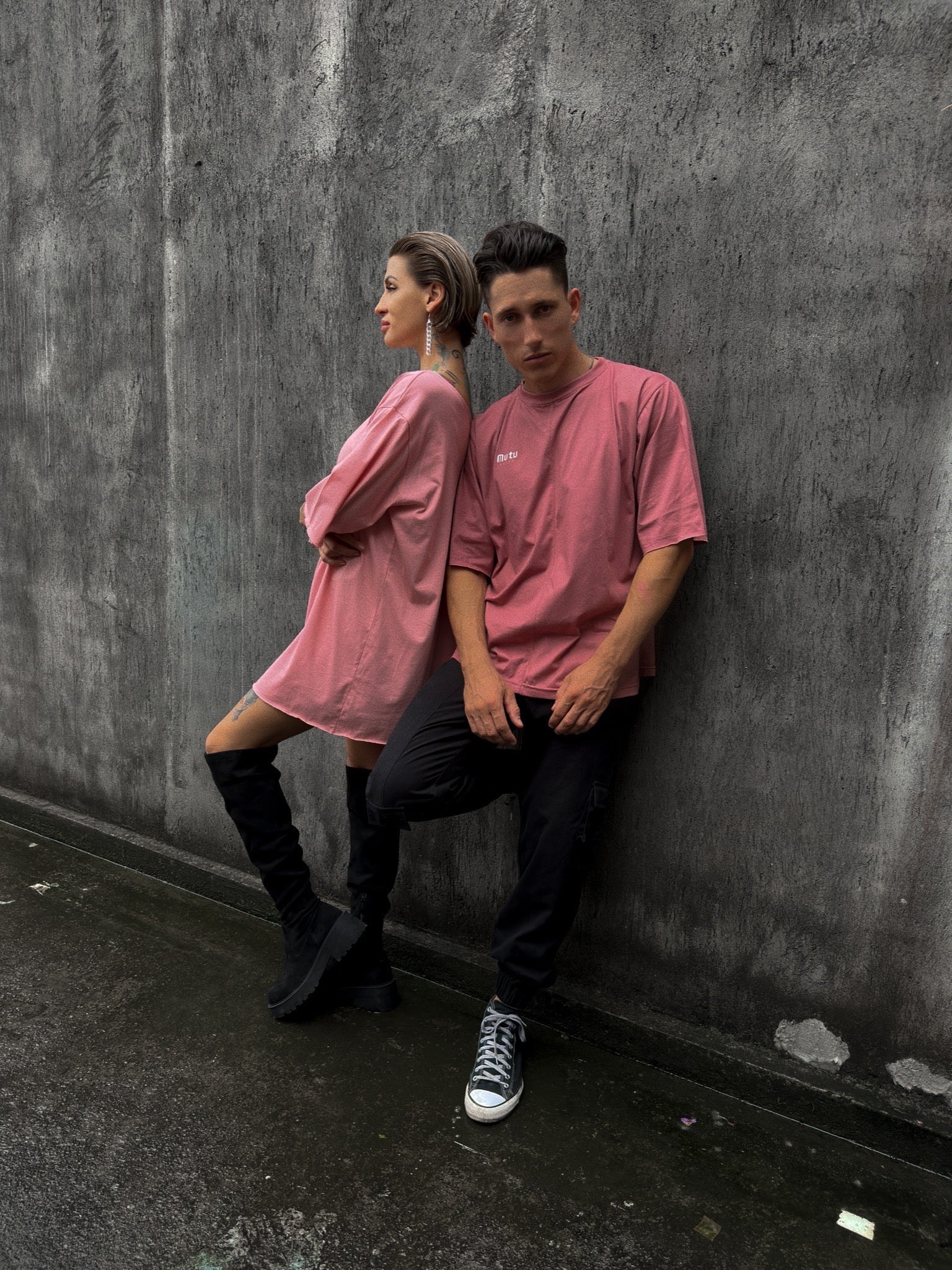 High neck OVERSIZED unisex t shirt