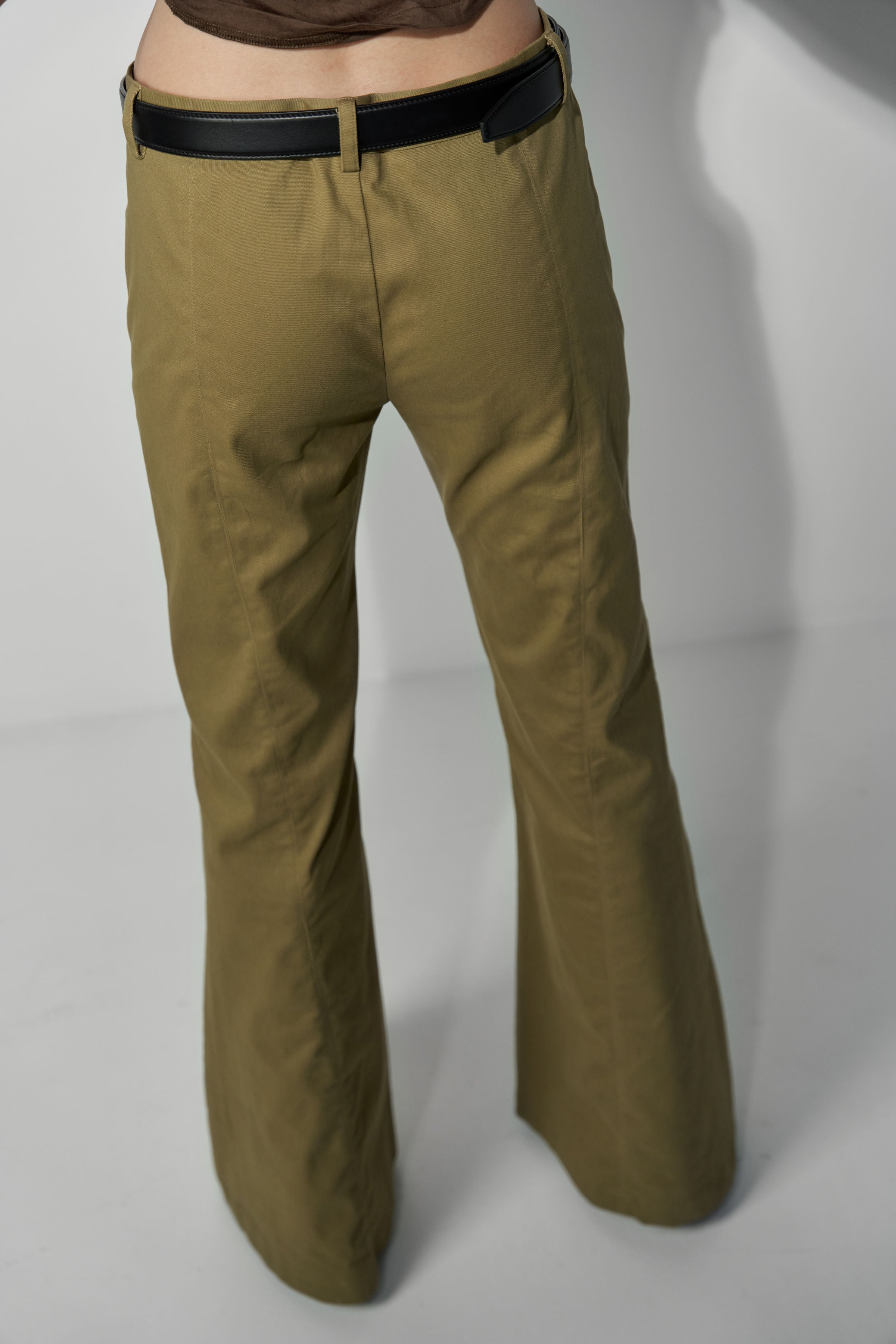 FLARED PANTS WITH LACE DETAILS