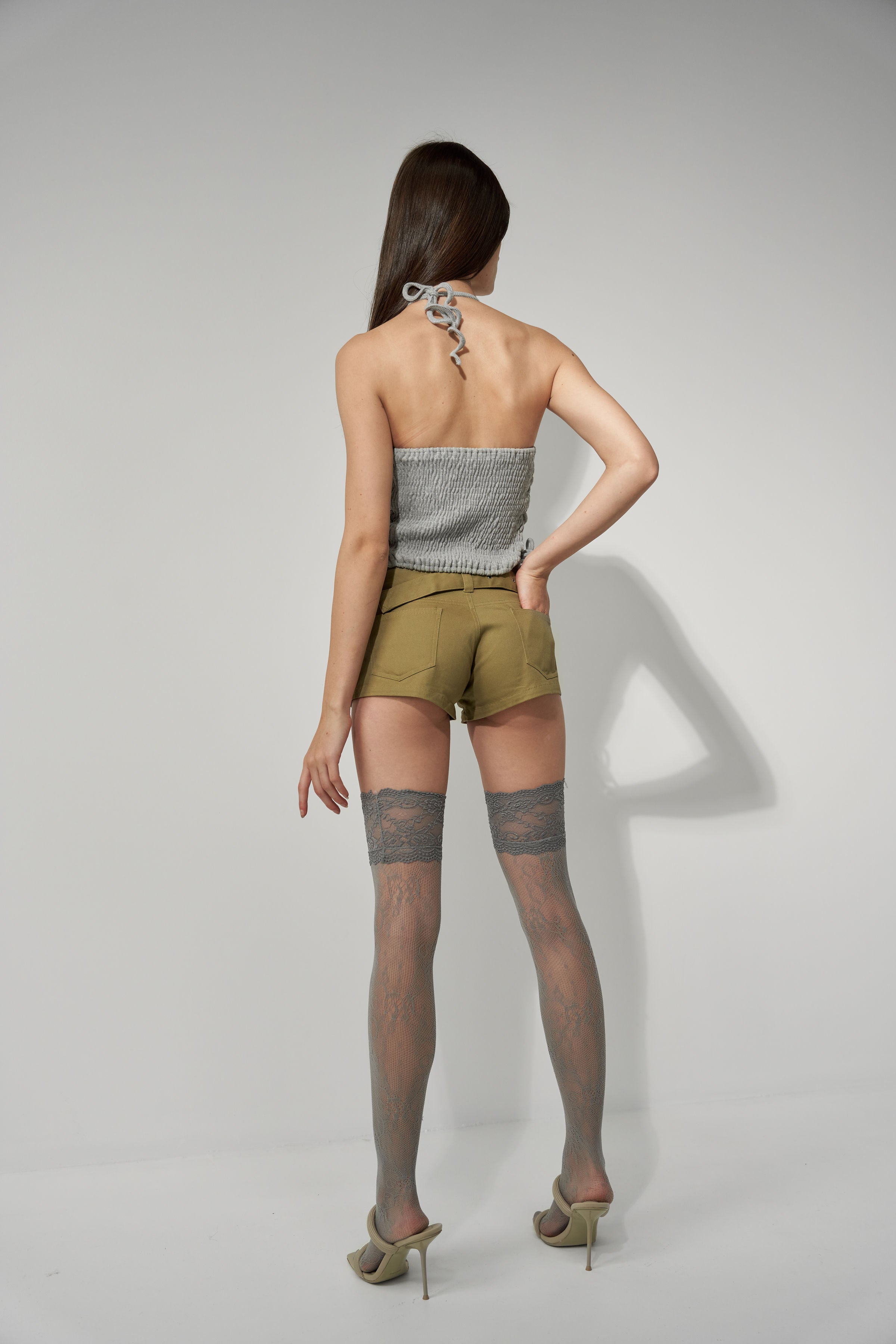MINI SHORTS WITH METAL ZIP DETAILS